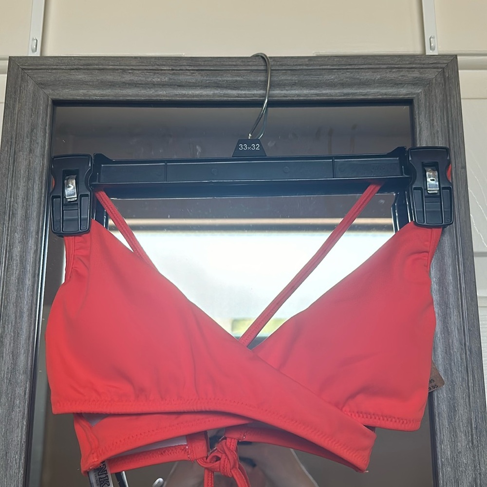 Pink Cross Bikini Top